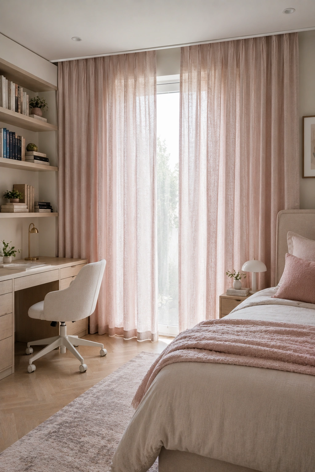 Made to measure teen bedroom curtains in a modern Irish home