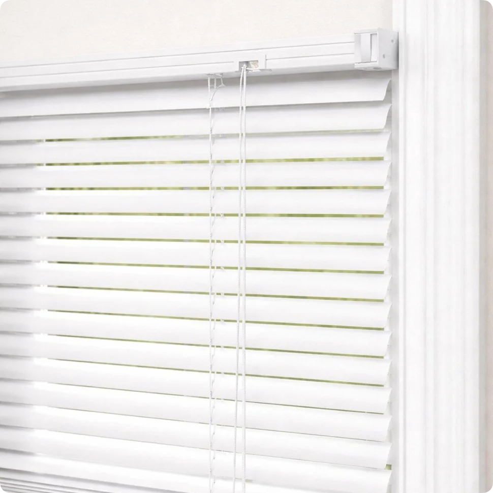 Classic Venetian blinds with adjustable horizontal slats